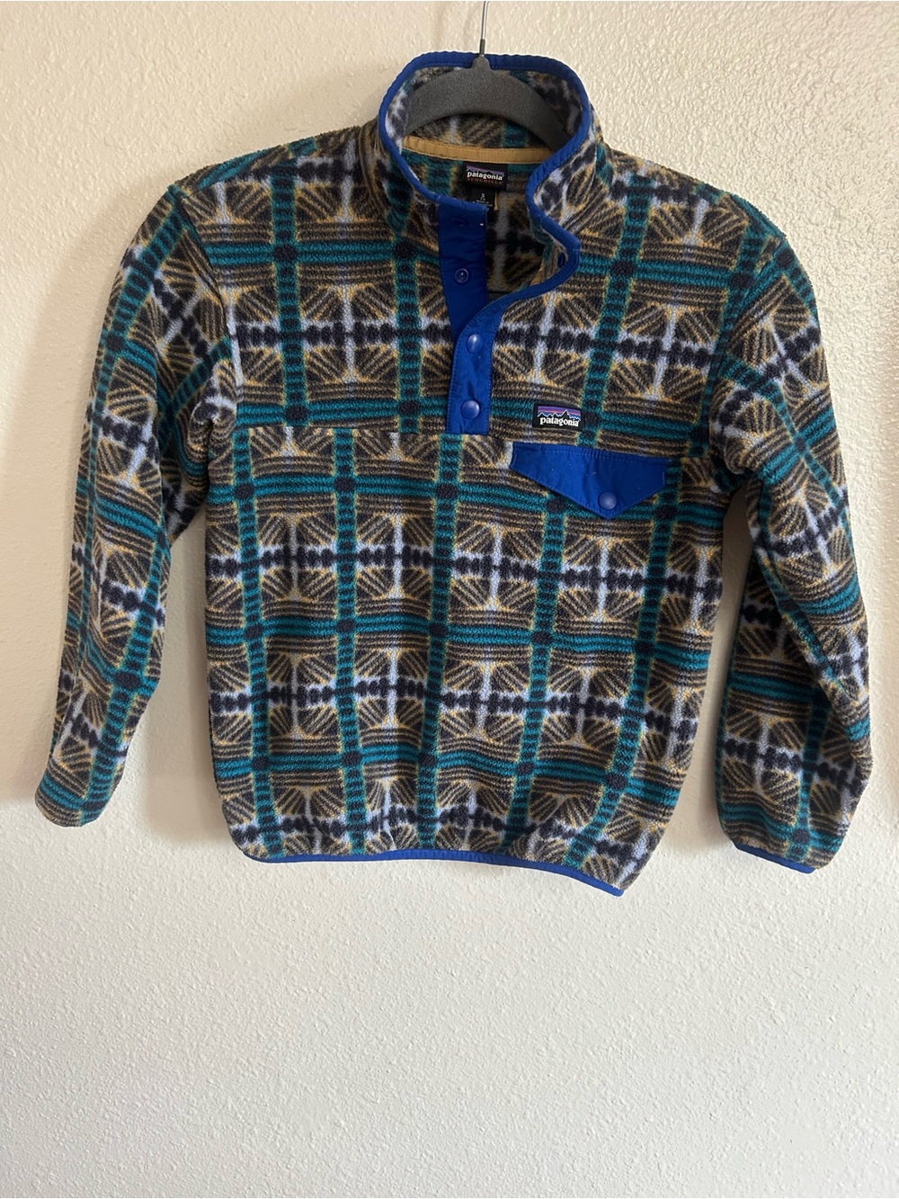 Patagonia Synchilla Fleece Quarter Button Pullover Kids Size S